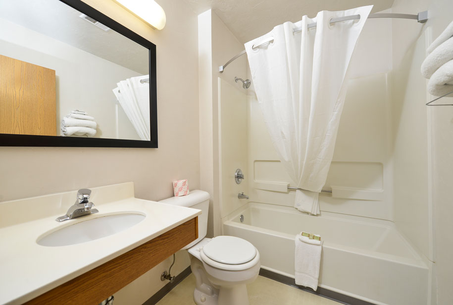 single king guestroom bathroom